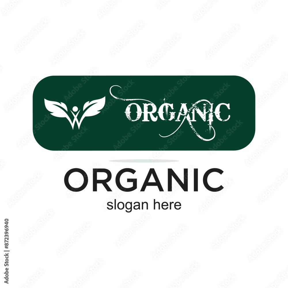 Fototapeta premium Organic logo design simple concept Premium Vector