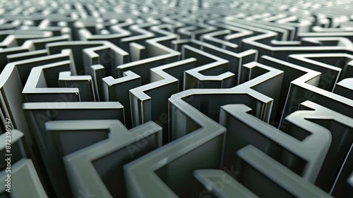 Wallpaper Mural A labyrinth of zigzagging lines forming an intricate geometric pattern that seems to continue infinitely. Torontodigital.ca