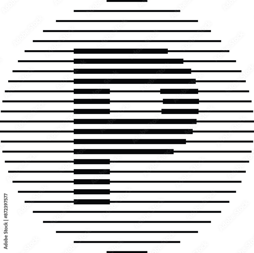 Naklejka premium Letter P Logo Icon Line Pattern within Circle Design