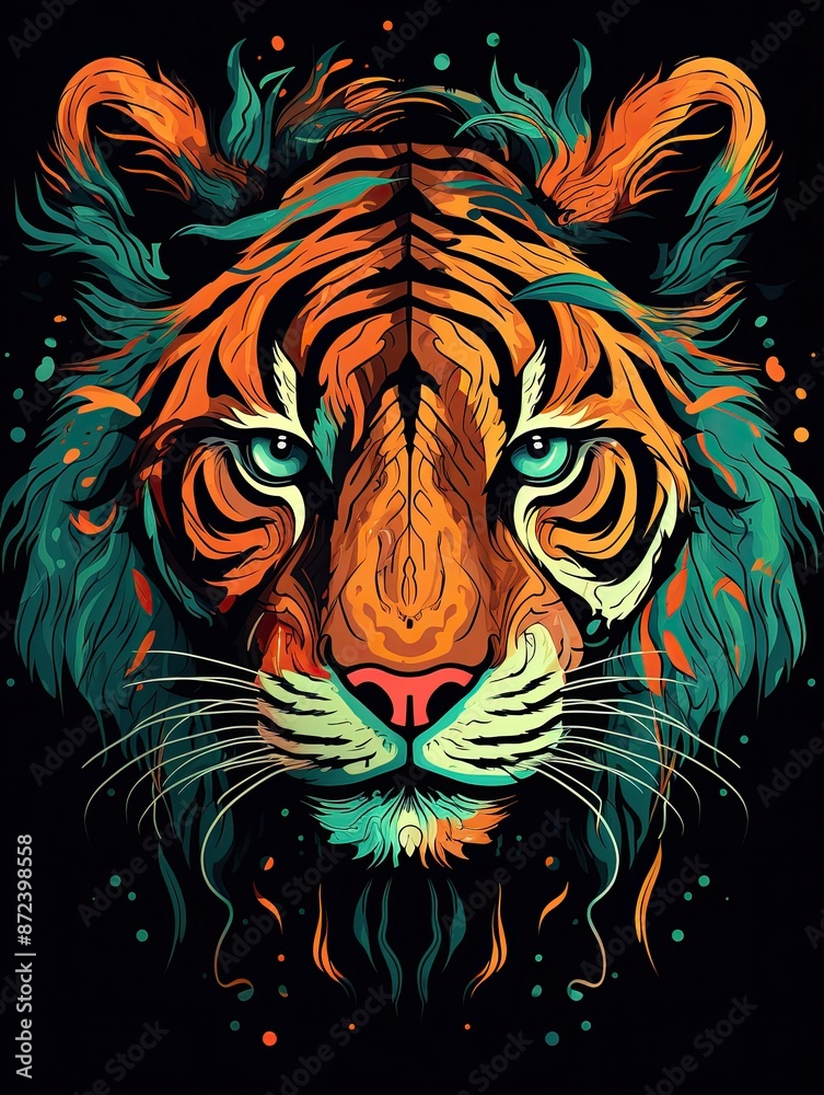 tiger head illustration tiger head illustration