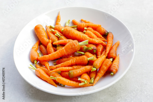 Photography Fresh baby carrot, Excellent source of vitamin A and beta-carotene