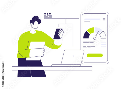 Interactive prototypes abstract concept vector illustration.