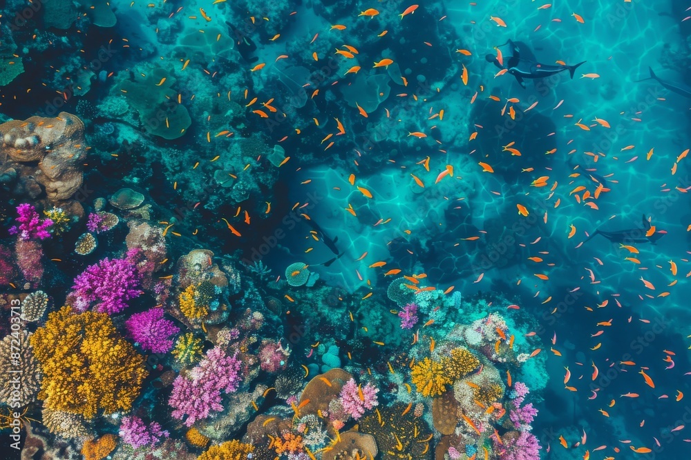 Vibrant Underwater Paradise: Coral Reef and Fish Vibrant Underwater Paradise: Coral Reef and Fish