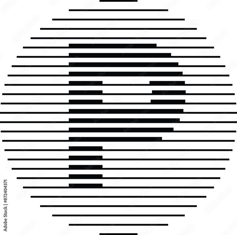 Naklejka premium Letter P Logo Icon Line Pattern within Circle Design