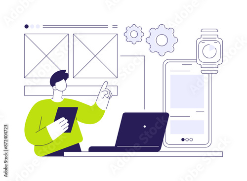 Usability testing abstract concept vector illustration.