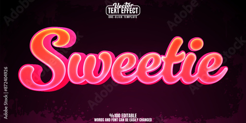 Valentine editable text effect, customizable love and romance 3D font style