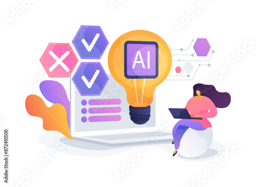 AI-Backed Proactive Issue Resolution abstract concept vector illustration.