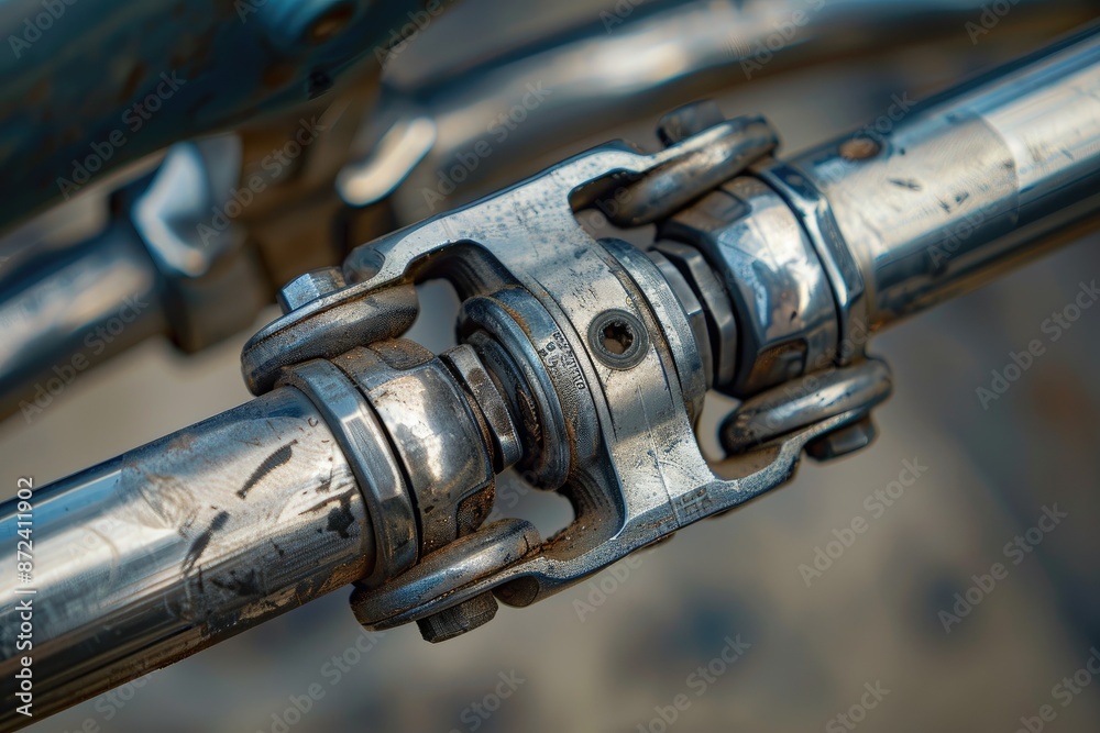 A metal pipe with a bolt on it A metal pipe with a bolt on it