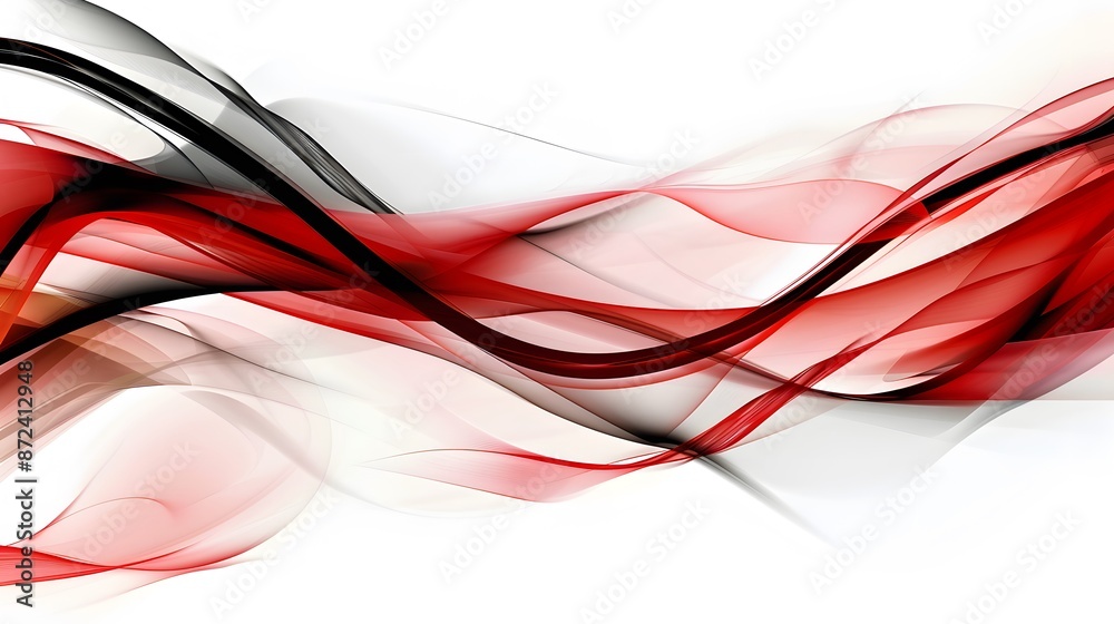 Obraz premium black and red wave background concept
