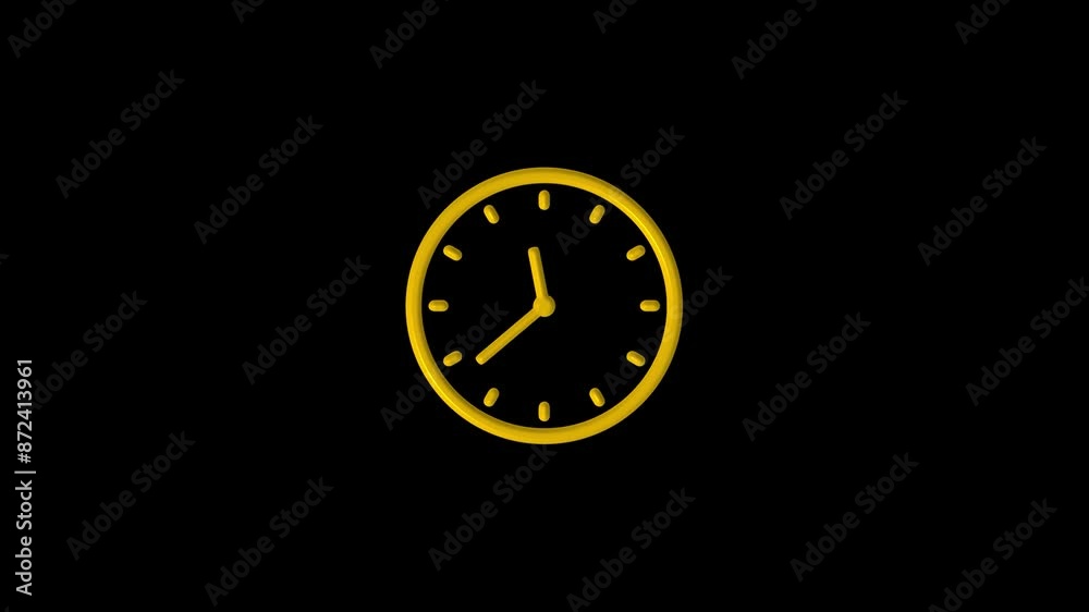 Clock icon with moving arrows and seamless 24 hours loop spinning clock animation day fast speed. Clock icon with moving arrows and seamless 24 hours loop spinning clock animation day fast speed.