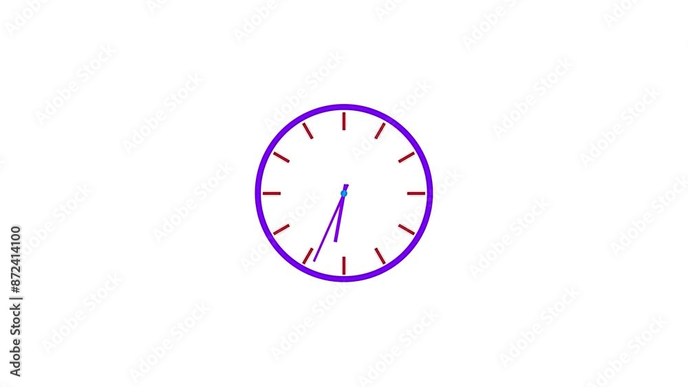 Abstract wall clock icon animation with moving arrows 24 hours day fast speed. Abstract wall clock icon animation with moving arrows 24 hours day fast speed.