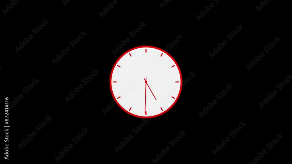 Clock icon flat style 24 hours day fast speed with moving timer clock rotation 360 video animation. Clock icon flat style 24 hours day fast speed with moving timer clock rotation 360 video animation.