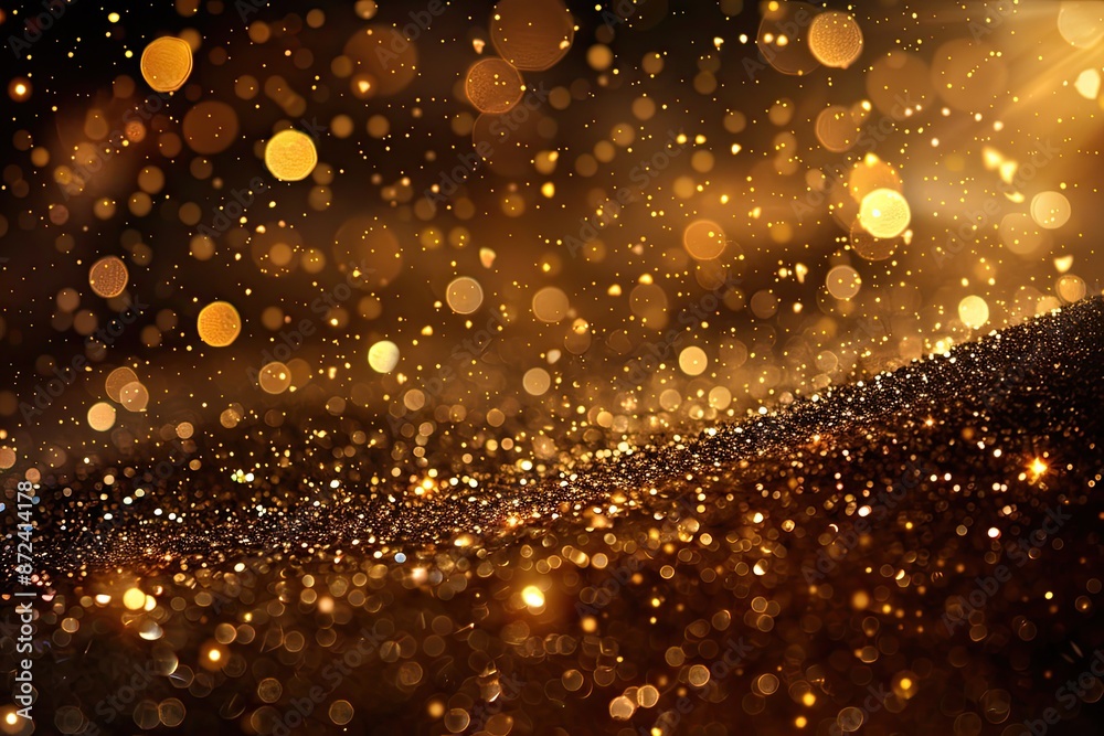 A gold background with many small gold circles. The circles are scattered all over the background, creating a sense of movement and energy. The image conveys a feeling of excitement and celebration A gold background with many small gold circles. The circles are scattered all over the background, creating a sense of movement and energy. The image conveys a feeling of excitement and celebration