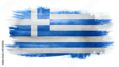 Fotografie Greece flag in abstract brush stroke style