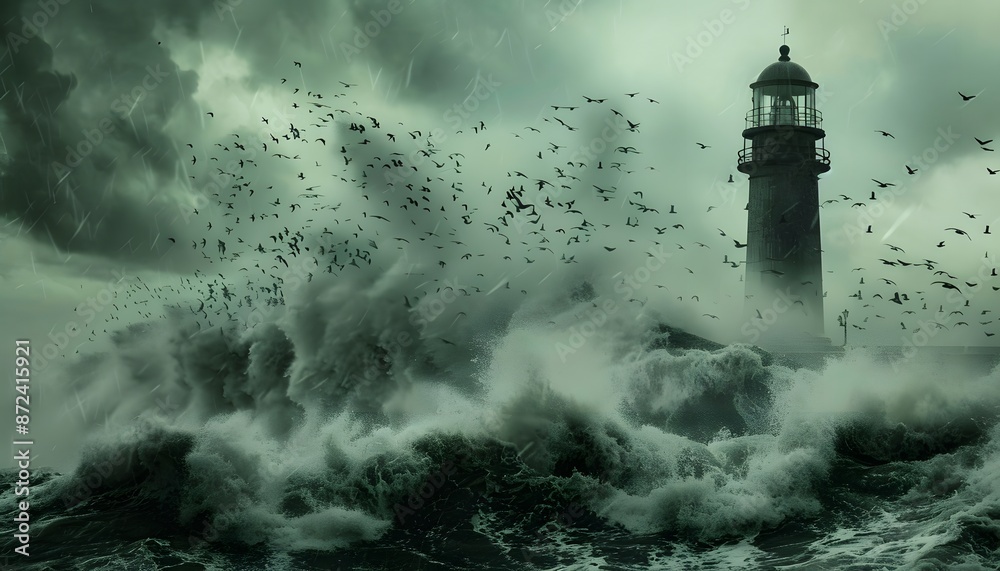 Lighthouse in a Storm Lighthouse in a Storm