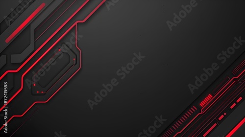 black and red technology background