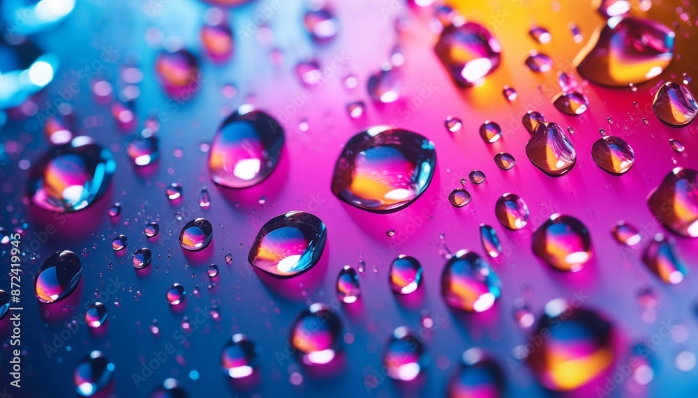 drops of water on colorful background drops of water on colorful background