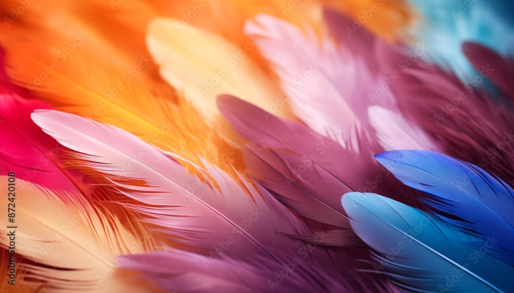 colorful feathers background