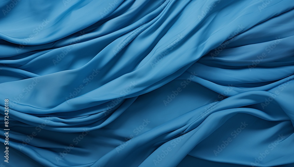 close up of a blue fabric line wave close up of a blue fabric line wave