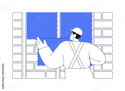 Roll insulation abstract concept vector illustration.