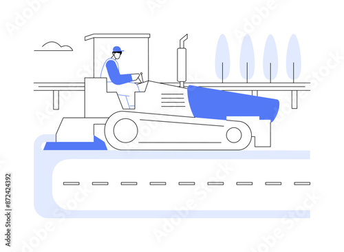 Rigid paving abstract concept vector illustration.