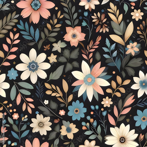 Floral Pattern - Seamless Repeating Design Element