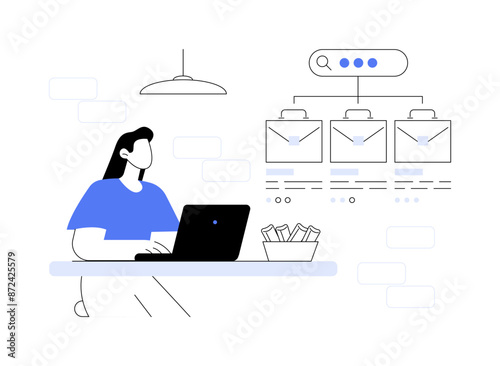 Job search abstract concept vector illustration.