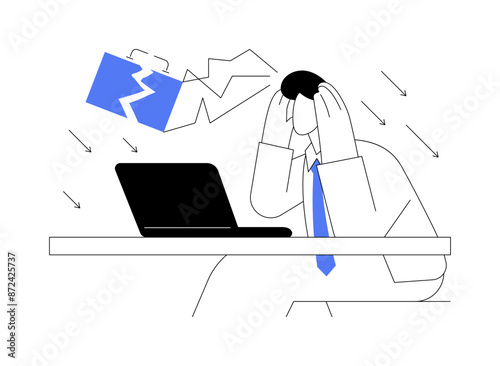 Unemployment abstract concept vector illustration.