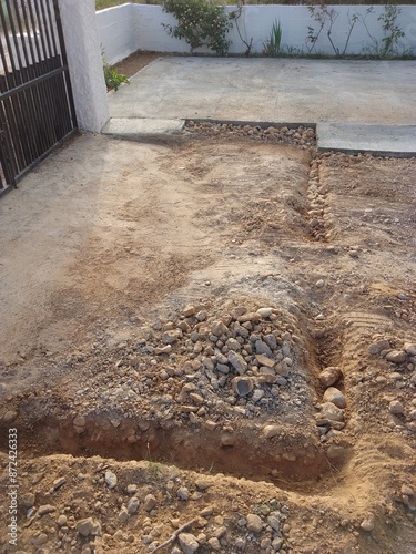 Construction of Concrete Garden Driveway