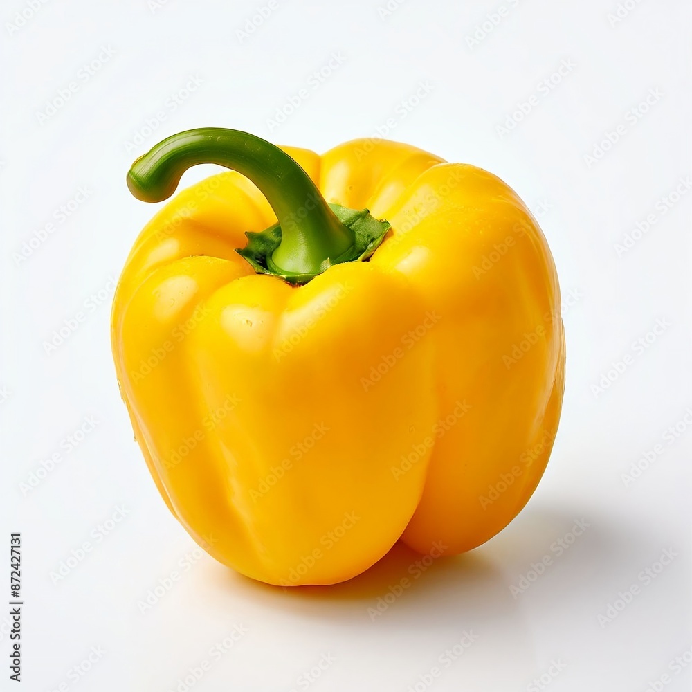  yellow bell pepper isolated isolated on white background 