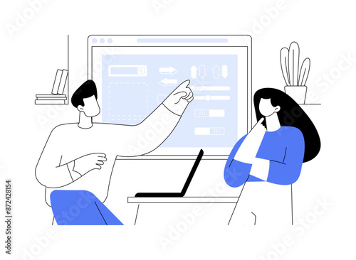 User interface kit abstract concept vector illustration.