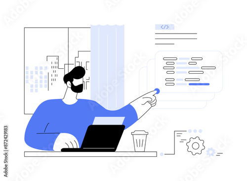 DevOps engineering abstract concept vector illustration.