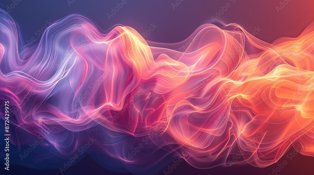 Obraz premium Whispering Waves The Beauty of Gradient Smoke Designs