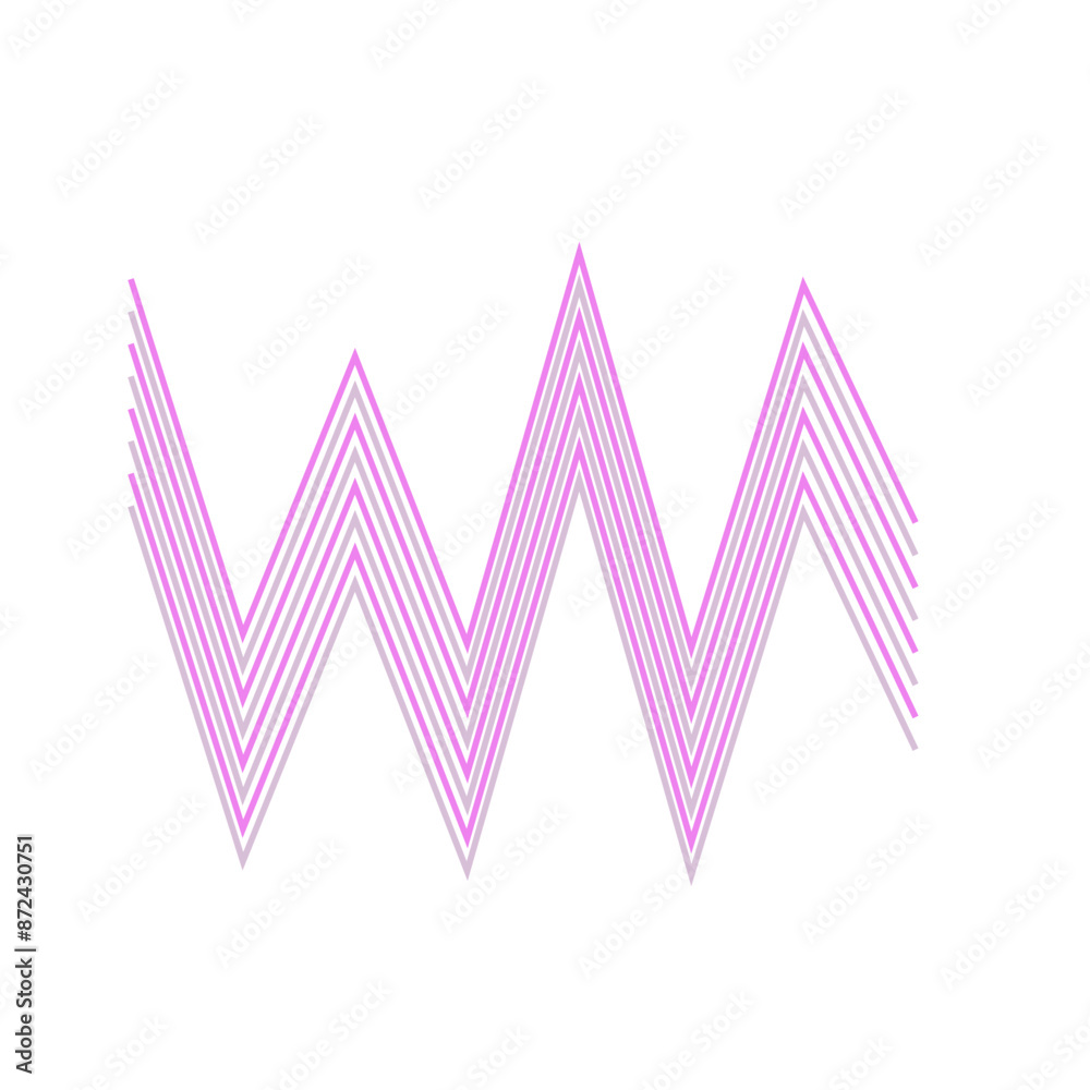 An abstract retro zig zag stripe pattern design element.