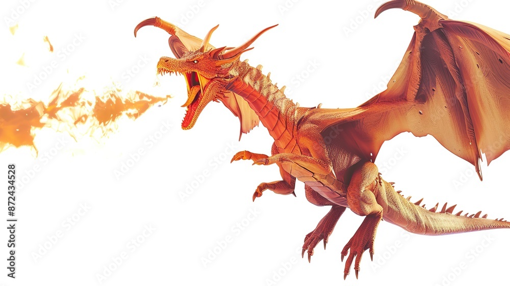 Fiery Dragon in Flight