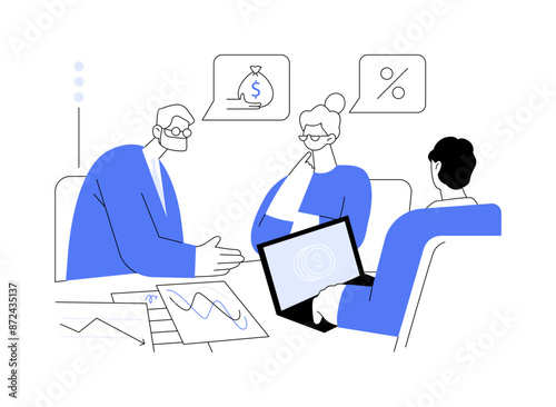 Pension fund abstract concept vector illustration.