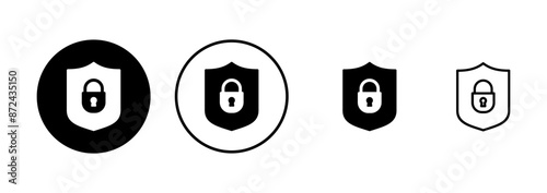 Security icon vector isolated on white background. protection icon. privacy. vpn