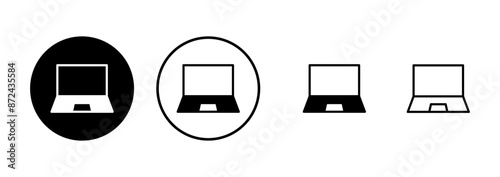 Laptop icon vector isolated on white background. Laptop vector icon