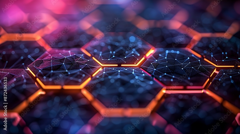 Hexagonal grid texture with intricate linework and subtle gradients ...
