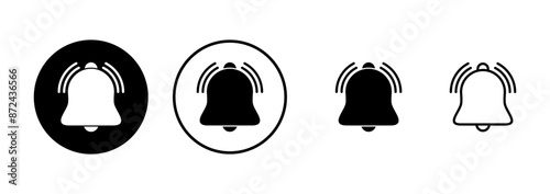 Bell Icon vector isolated on white background. Notification symbol. Bell vector icon