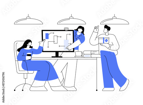 Branding abstract concept vector illustration.