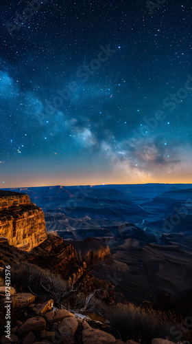 Starry Night over Grand Canyon.