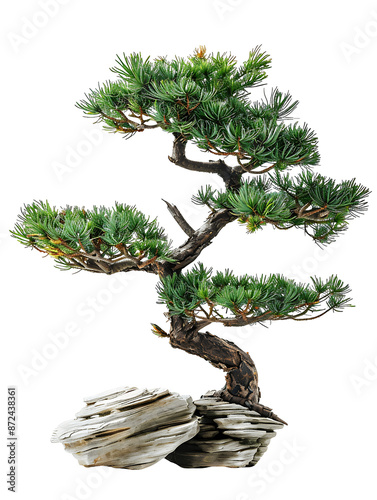 Pinus Monophylla Tree Isolated on Clear Background photo