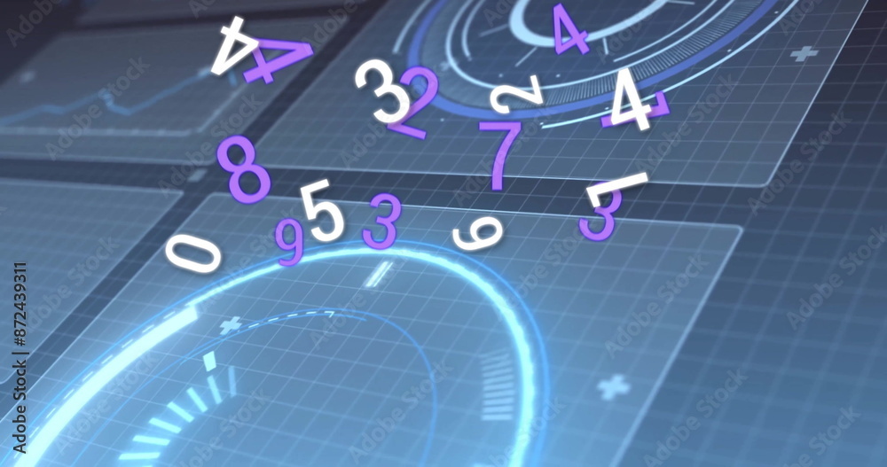 Image of scope scanning and data processing over screens