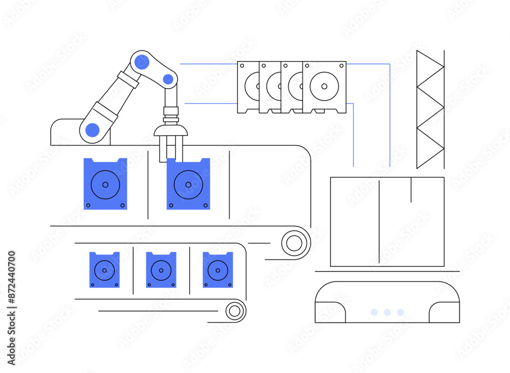 Appliance components manufacturing abstract concept vector illustration. Appliance components manufacturing abstract concept vector illustration.