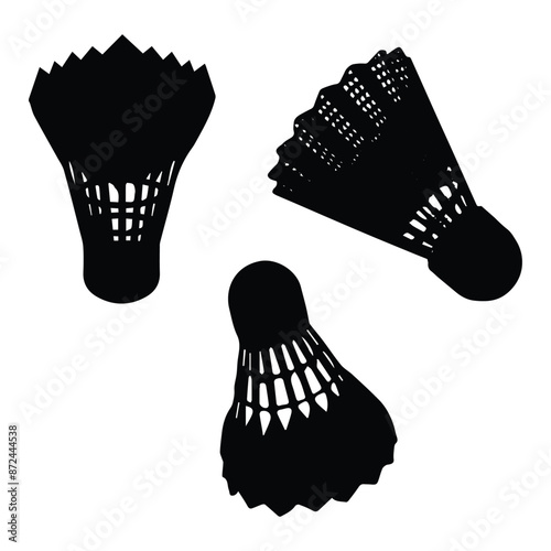 Shuttlecock Silhouette Vector Illustration