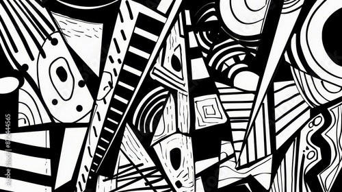 Creating Abstract Art with Playful Doodle Lines