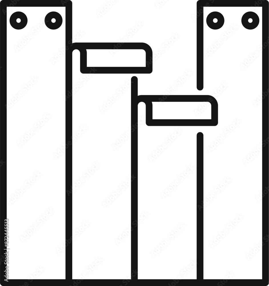 Simple icon of a gantt chart representing a project management schedule Simple icon of a gantt chart representing a project management schedule