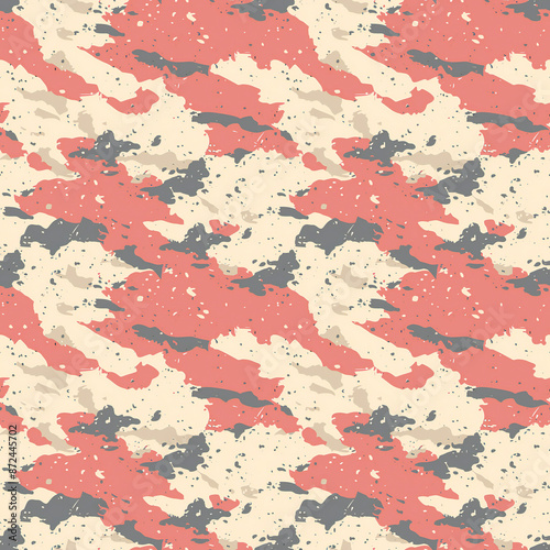 Beige and Pale Yellow Camouflage Pattern with Seamless Repeatable Background. Seamless Repeatable Background