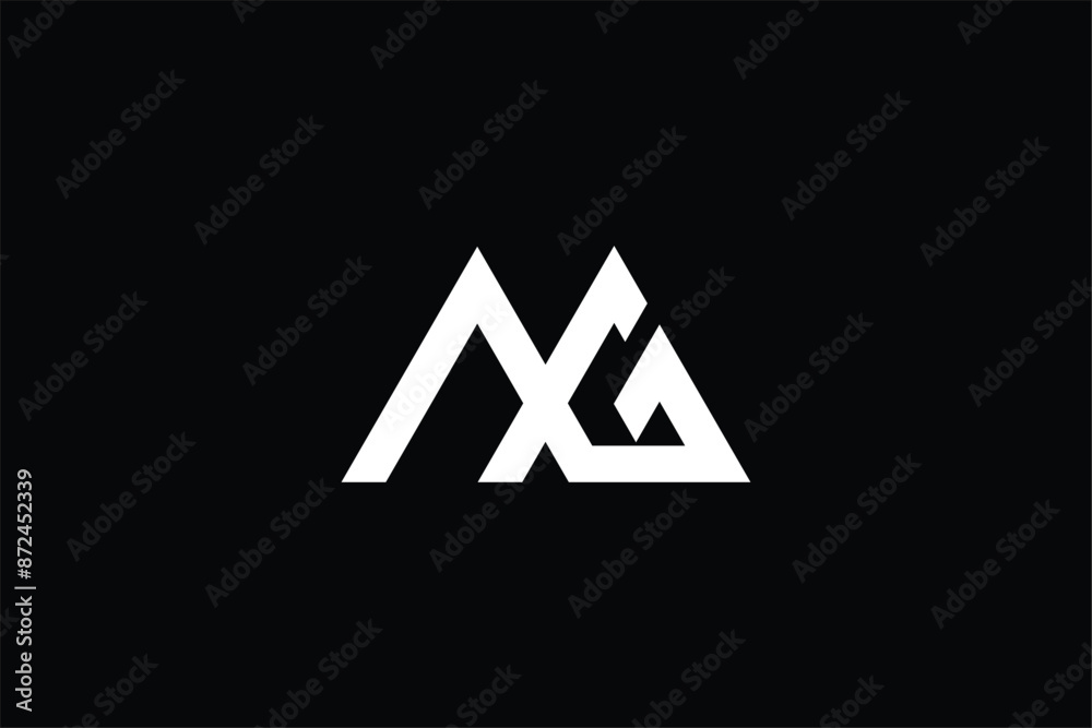 letter AG NG HG triangle geometric logo, letter AG iconic warning safety and power icon alert logo letter AG NG HG triangle geometric logo, letter AG iconic warning safety and power icon alert logo